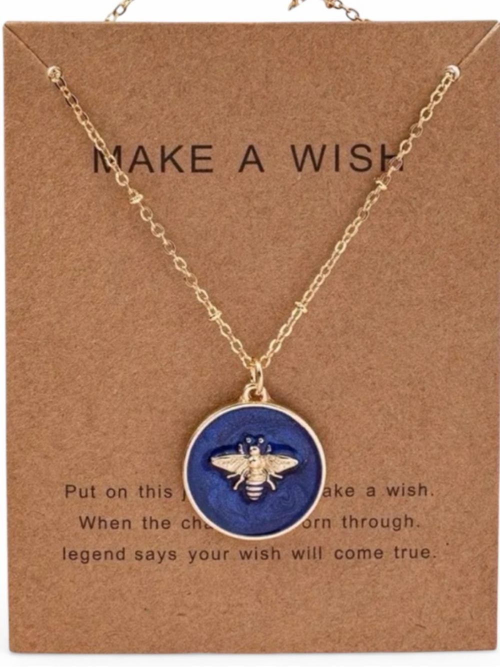 Gold Bee Pendant Necklace - Picture 2 of 3